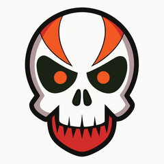 Halloween skull vector on white background vector illustration