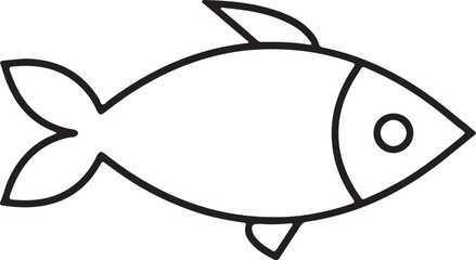  fish simple icon. Vector ICON all icon Viktor