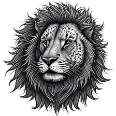 Obraz premium lion head vector illustration