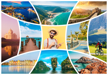 Photo Collage Frame Effect Mockup