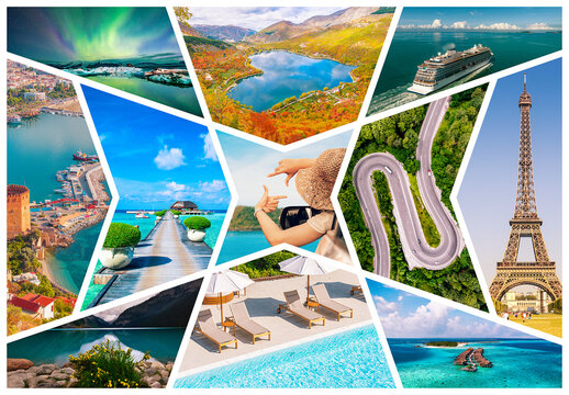 Photo Collage Frame Effect Mockup