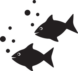 Obraz premium fish simple icon. Vector ICON all icon Viktor