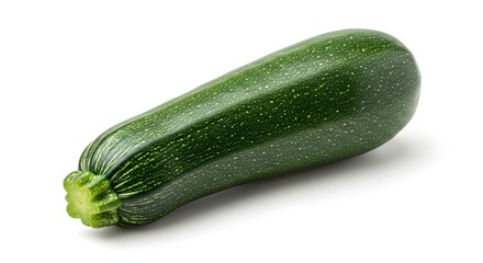Vibrant Zucchini: A close-up shot of a single, fresh zucchini, displaying its vibrant green color and textured skin. Capturing the essence of natural, healthy eating.