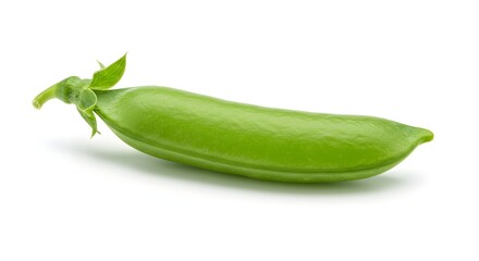 Fresh Pod's Whisper: A solitary, vibrant green snap pea pod, embodying the essence of freshness and the promise of culinary delights. 