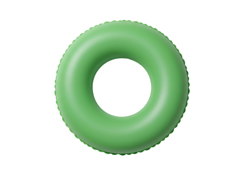 round green pool float png. green pool float inflatable top view flat lay isolated. inflatable float for summertime activities and fun png. green pool float png