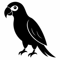Minimalist Parrot Silhouette Vector