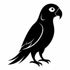 Minimalist Parrot Silhouette Vector