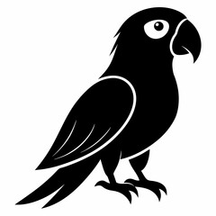 Obraz premium Minimalist Parrot Silhouette Vector