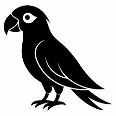 Minimalist Parrot Silhouette Vector
