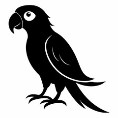 Minimalist Parrot Silhouette Vector