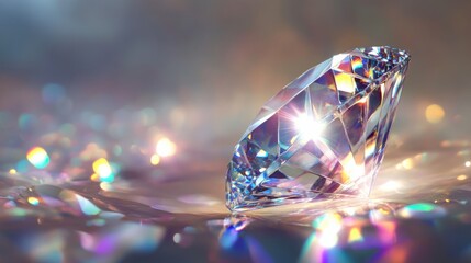 Crystal Reflections Creating Prismatic Light Effect