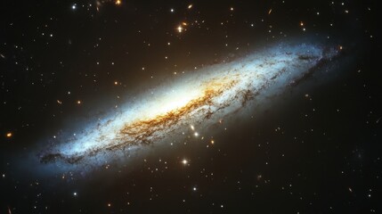 Fototapeta premium Galactic Spiral with Bright Celestial Dust