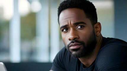 Serious man portrait close up corporate business profile