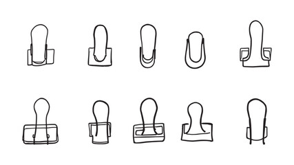 Paperclip line art illustration representing simplicity and office organization tools