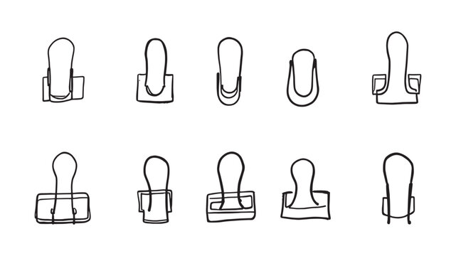 Paperclip line art illustration representing simplicity and office organization tools