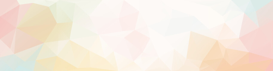 Abstract geometric triangle background with soft light pastel colors. Yellow blue pink soft Low poly vector design, modern and minimalistic. Banners, presentation, websites, and business templates.