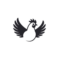 Obraz premium Chicken_Logo-Poultry_Design-Bird_Icon-Farm_Animal
