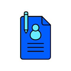 Icon a contact form, isolated against a clean background.