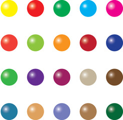 Colorful ball collection. Colored ball design.