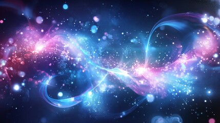 Fototapeta premium Abstract Futuristic Tech Background with Glowing Elements