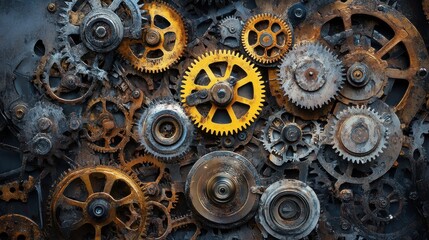 Hyper-detailed Clock Gears in Motion Standard.