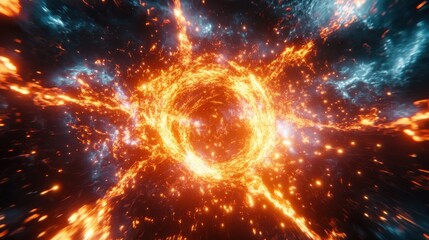 Obraz premium Electric Energy Arcs with Glowing Plasma Sparks