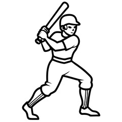 baseball player cartoon