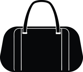 Travel Bag icon black silhouette vector illustration on transparent background
