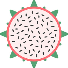 Simple dragon fruit illustration