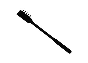 Toothbrush Silhouette Black Icon Illustration