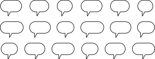 Speech Bubble set. Talk bubble. Speech bubble comic buttons for web design. Speech bubble collection. Chat vector icon. Talk bubble speech icon. Empty bubbles vector design element. Speech bubble set 