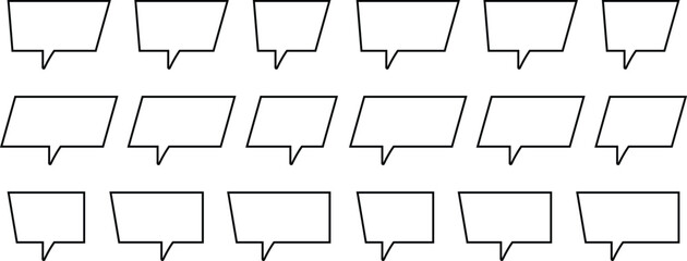 Speech Bubble set. Talk bubble. Speech bubble comic buttons for web design. Speech bubble collection. Chat vector icon. Talk bubble speech icon. Empty bubbles vector design element. Speech bubble set 