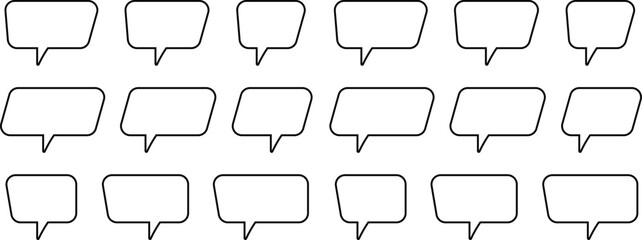 Speech Bubble set. Talk bubble. Speech bubble comic buttons for web design. Speech bubble collection. Chat vector icon. Talk bubble speech icon. Empty bubbles vector design element. Speech bubble set 