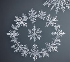 Delicate snowflake border, vector design  Ideal for Christmas decor ,  art,  graphic,  season