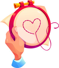 Embroidery Hoop in Hands