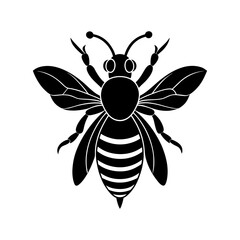 Bee Silhouette vector illustrator