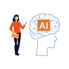 Ai search Vector illustration which can easily modify or edit