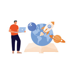 Space study  Vector illustration which can easily modify or edit