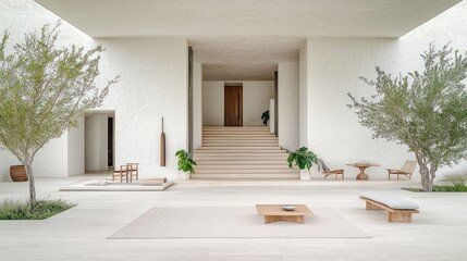 Obraz premium Modern minimalist courtyard