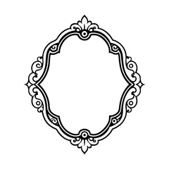 vintage baroque ornaments intricate mirror frame
