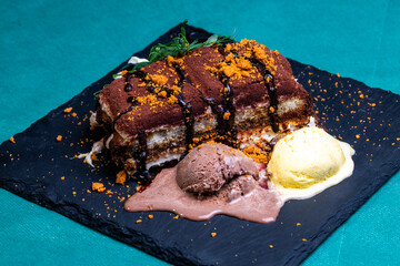 postre de helado 