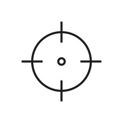 target aim icon editable outline stroke vector eps