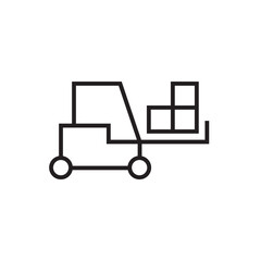 warehouse goods carrier vehicle icon editable outline stroke vector eps
