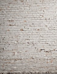 Obraz premium Cracked, aged white brick wall, imperfect surface , old, grunge