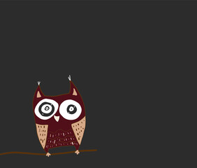 owl on a dark background