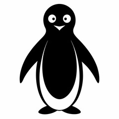 Fototapeta premium Minimalist Penguin Silhouette Vector