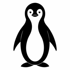 Minimalist Penguin Silhouette Vector