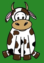funny cow cartoon