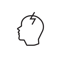 person mental health stress fatigue icon editable outline stroke vector eps