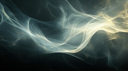 Fototapeta premium Abstract lines flow, illuminating ethereal cosmic nebula creating modern, digital artistic visual effect illuminating mystery.